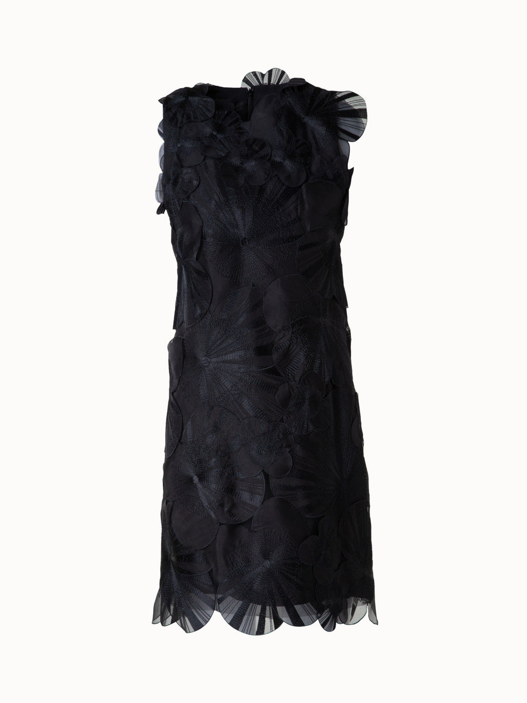 Short Sheath Dress with Poppy Embroidery