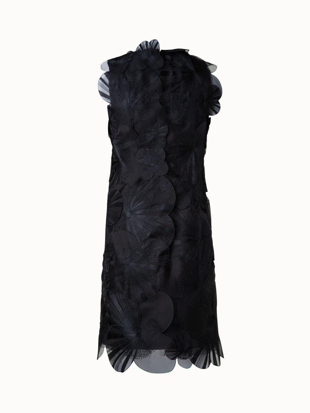 Short Sheath Dress with Poppy Embroidery