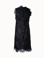 Short Sheath Dress with Poppy Embroidery