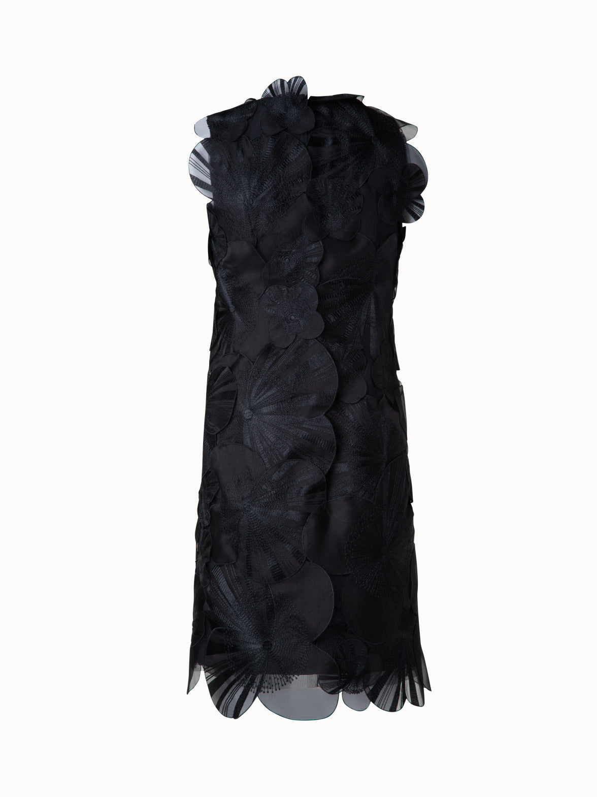 Short Sheath Dress with Poppy Embroidery