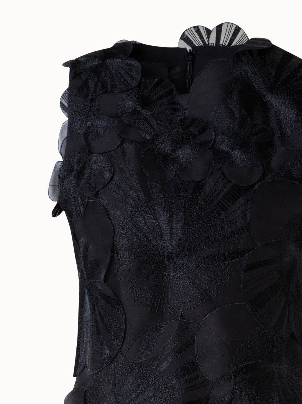 Short Sheath Dress with Poppy Embroidery