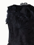 Short Sheath Dress with Poppy Embroidery