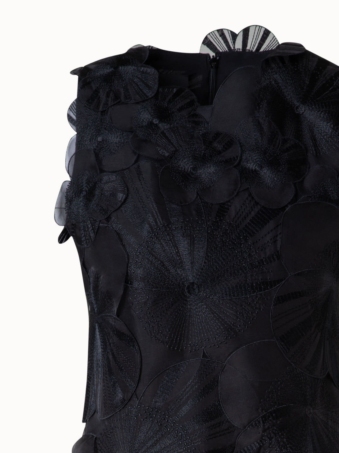Short Sheath Dress with Poppy Embroidery