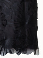 Short Sheath Dress with Poppy Embroidery