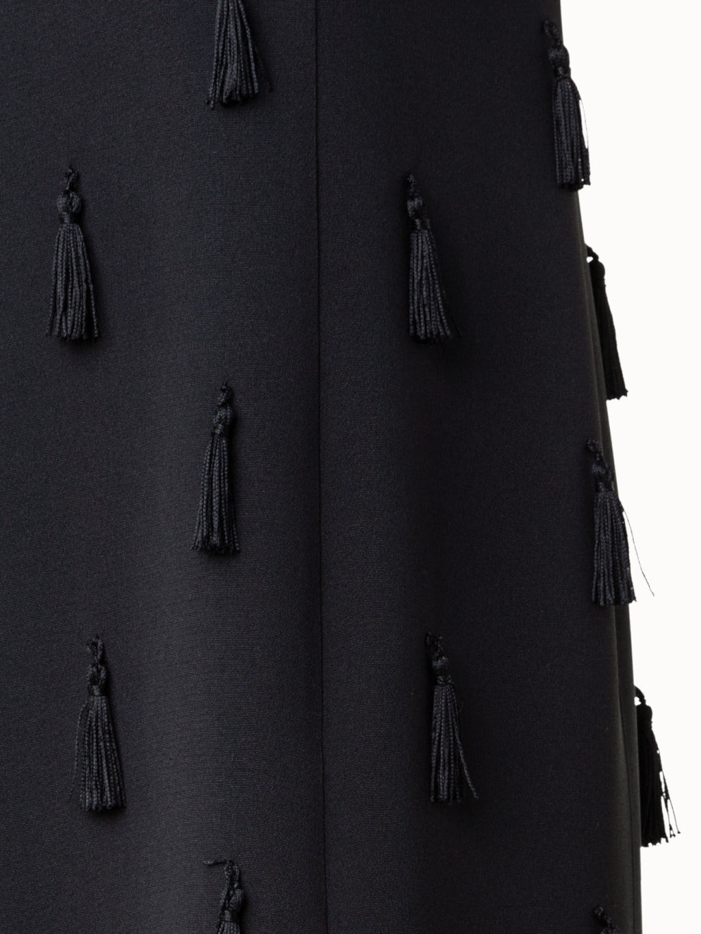 Long Silk Evening Dress with Tassels