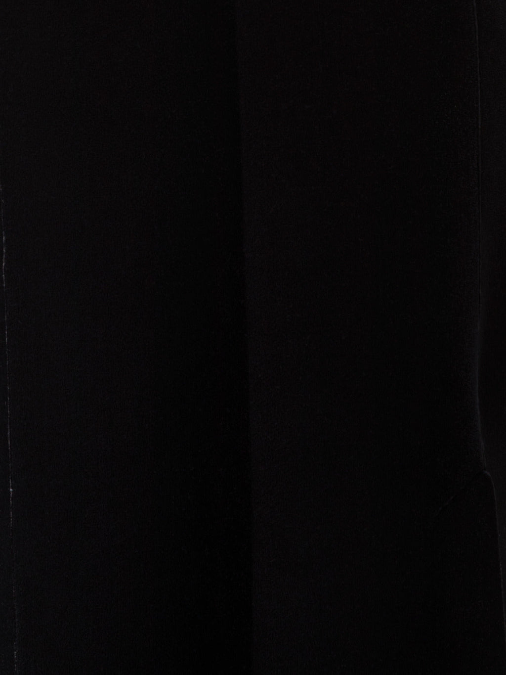Neoprene Velvet Tuxedo Gown with High Slits