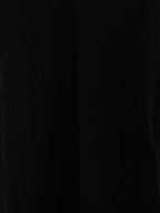 Neoprene Velvet Tuxedo Gown with High Slits