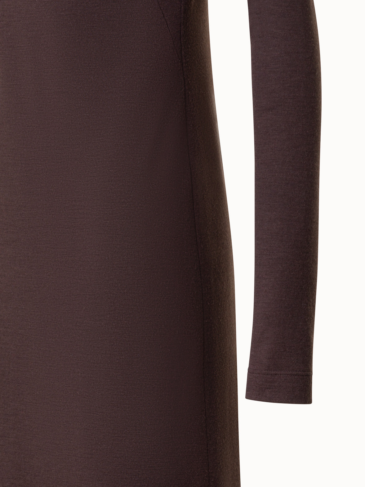 Tube Midi Dress with Turtle Neck in Wool Jersey