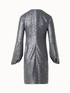 Sequin Cocktail Dress with Long Volume Sleeves