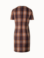 Silk Sheath Dress - Check Reversible to Solid