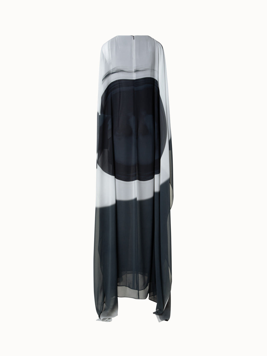 Sleeveless Silk Caftan Dress with Loop Print