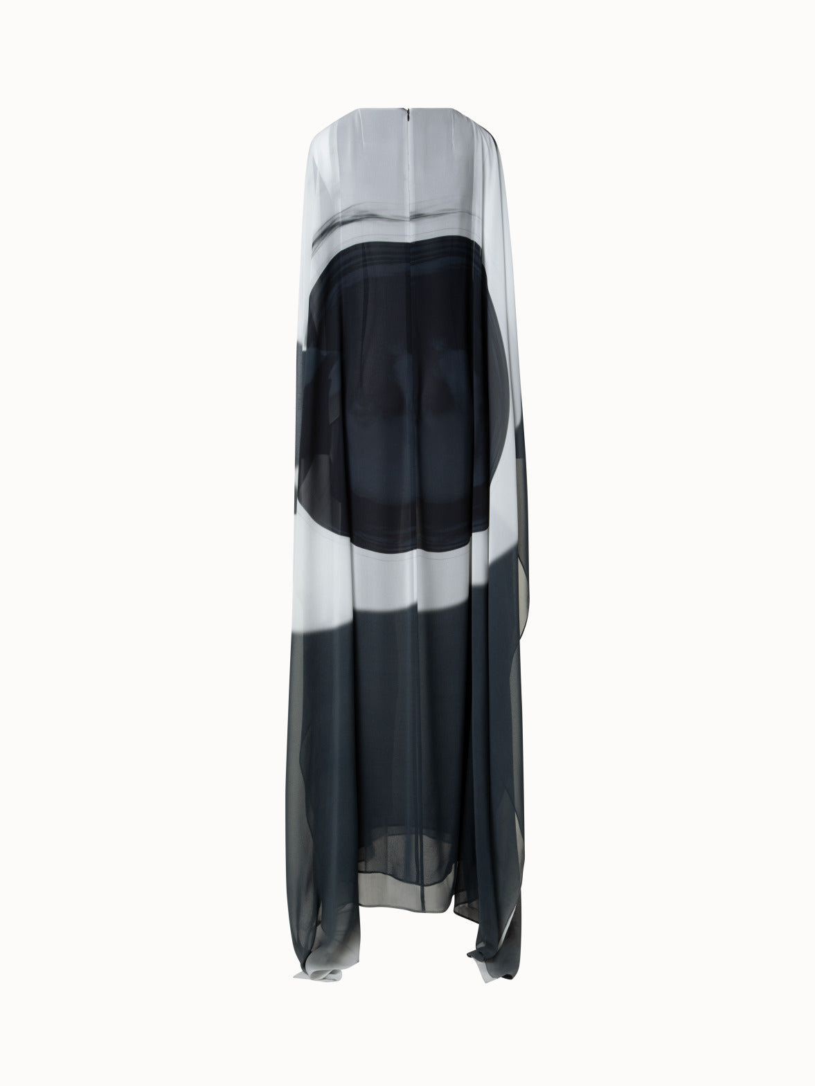 Sleeveless Silk Caftan Dress with Loop Print
