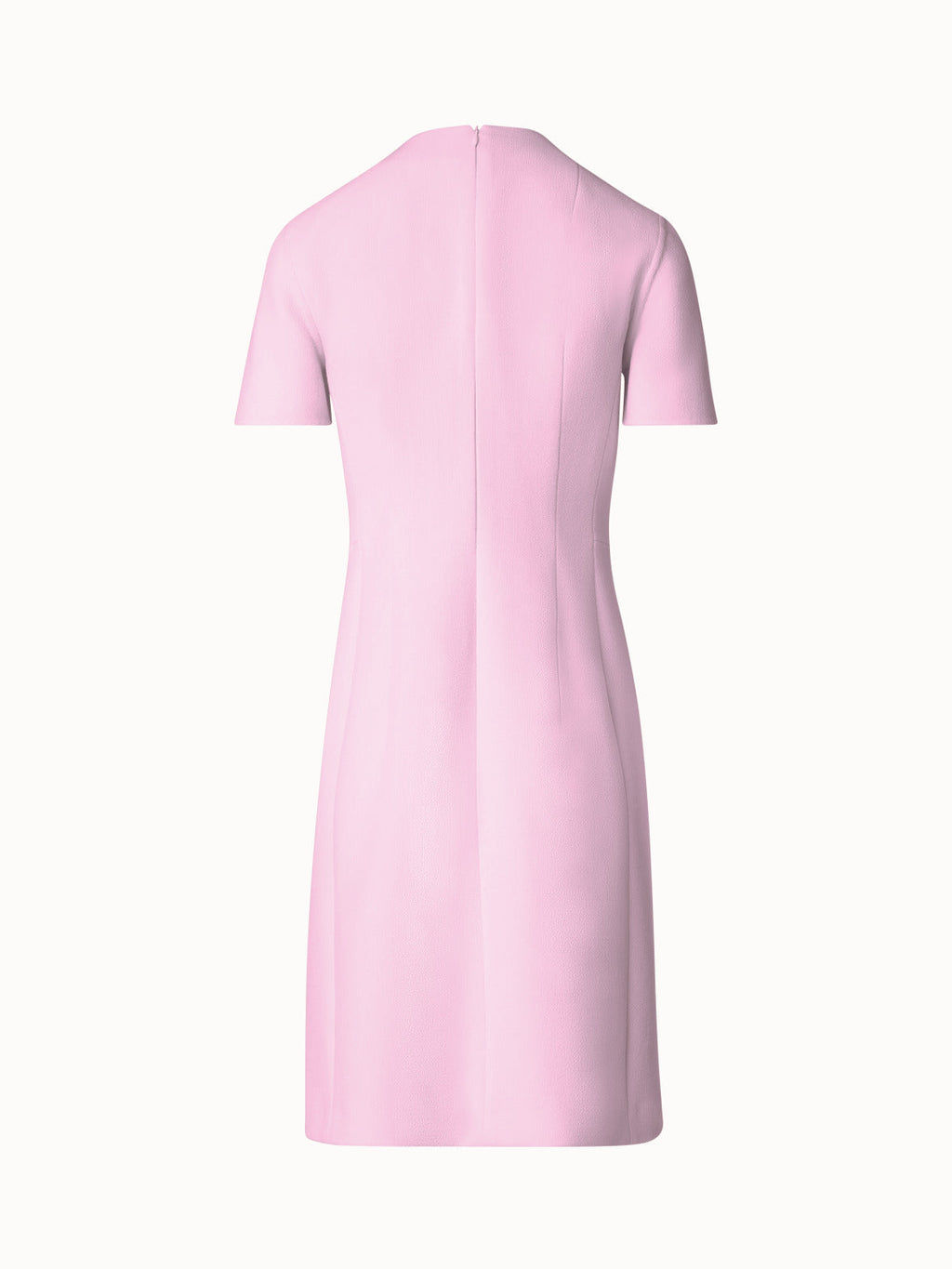 Sheath Dress with Short Sleeves in Wool Cr¨ºpe Double-Face