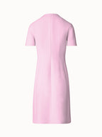 Sheath Dress with Short Sleeves in Wool Cr¨ºpe Double-Face