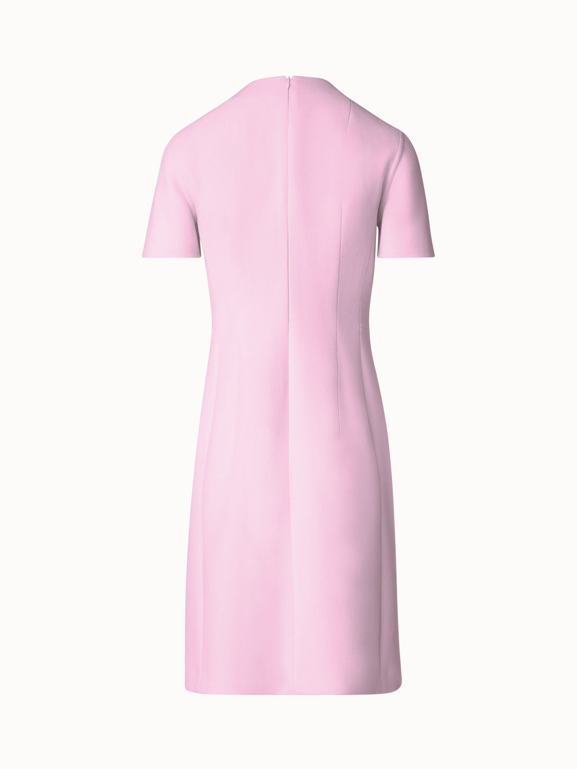 Sheath Dress with Short Sleeves in Wool Cr¨ºpe Double-Face