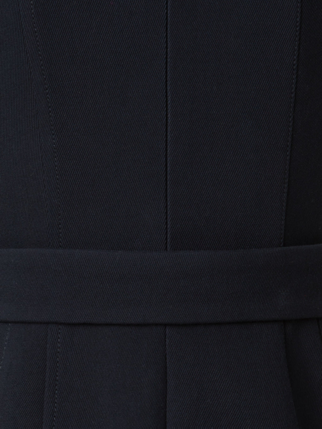 Trench Dress - Sleeveless Cotton A-Line Dress with Zip-Cut-Out