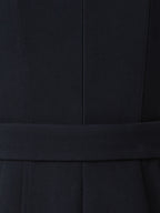 Trench Dress - Sleeveless Cotton A-Line Dress with Zip-Cut-Out