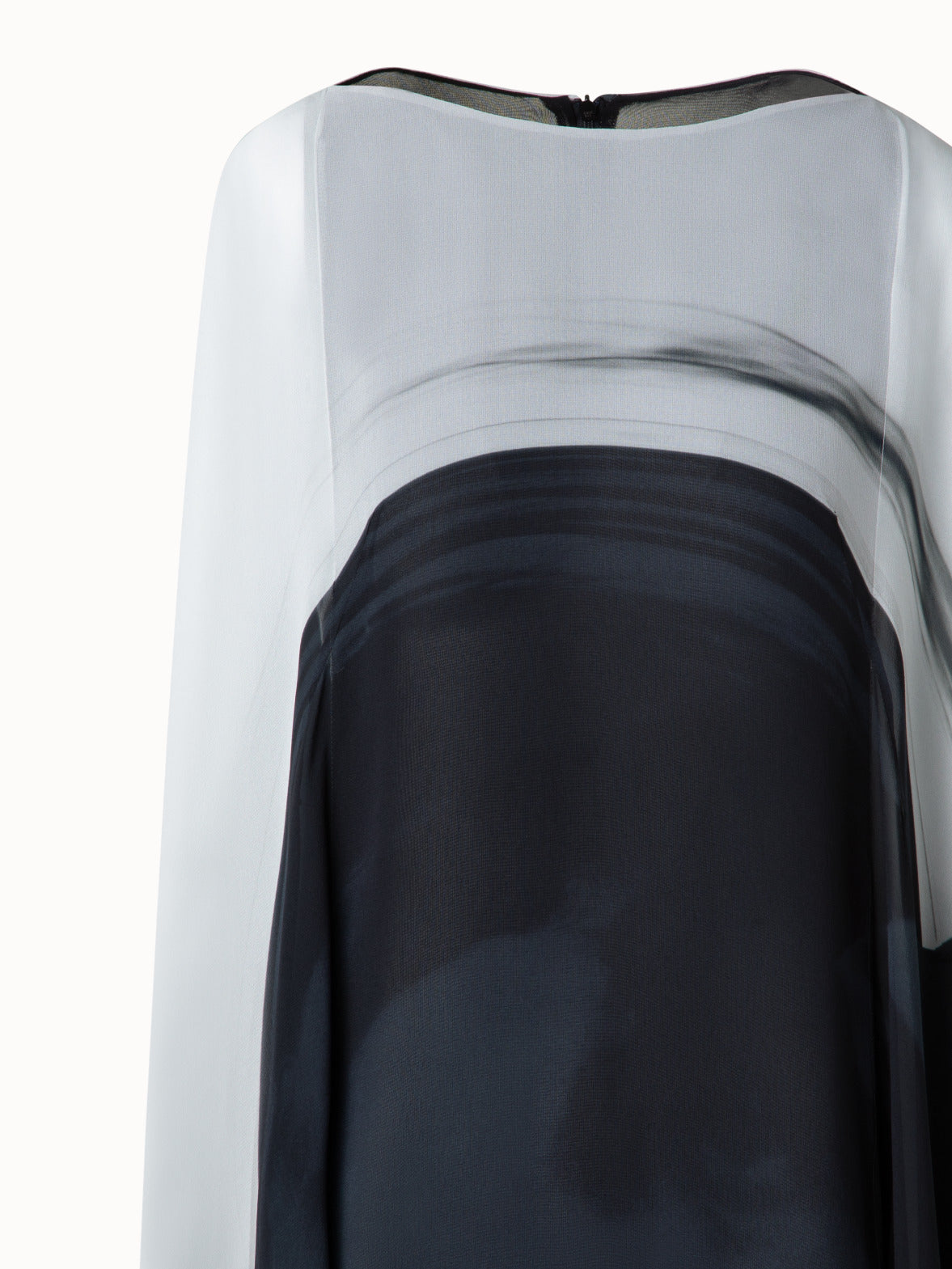 Sleeveless Silk Caftan Dress with Loop Print