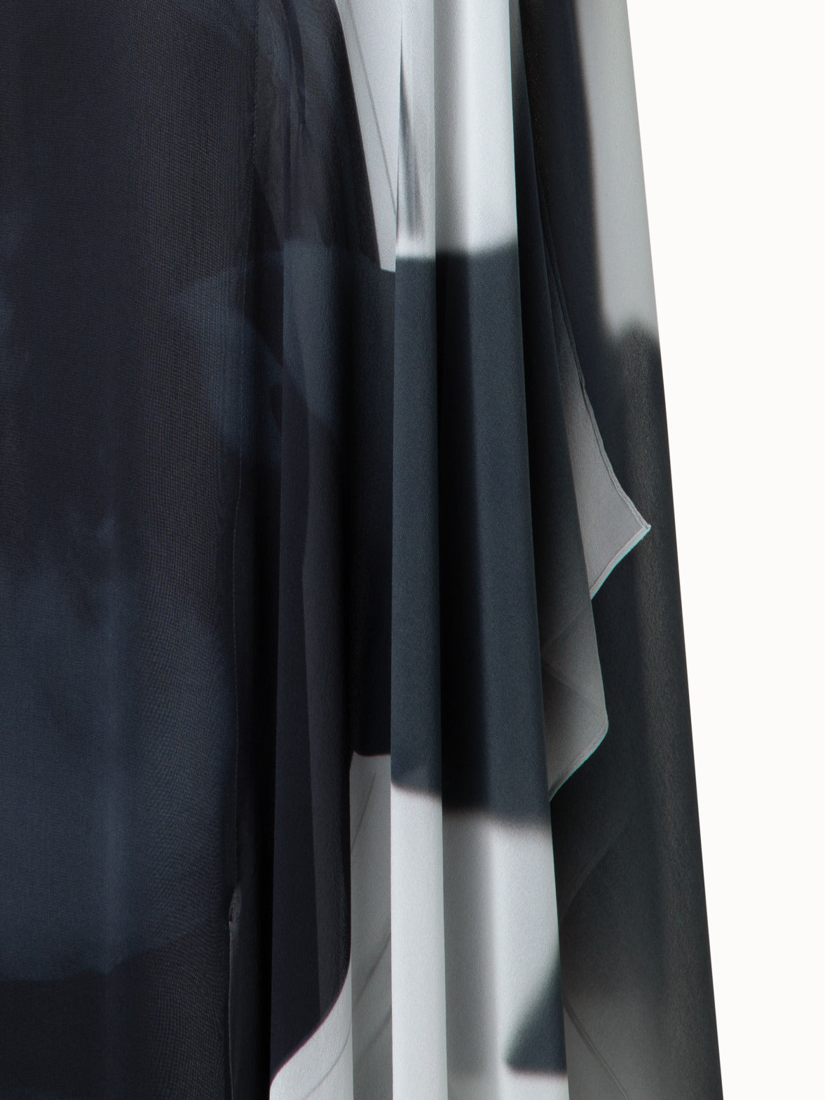 Sleeveless Silk Caftan Dress with Loop Print