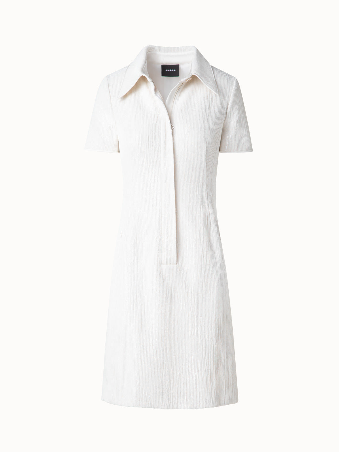 Sequin Silk Dress in Polo Style