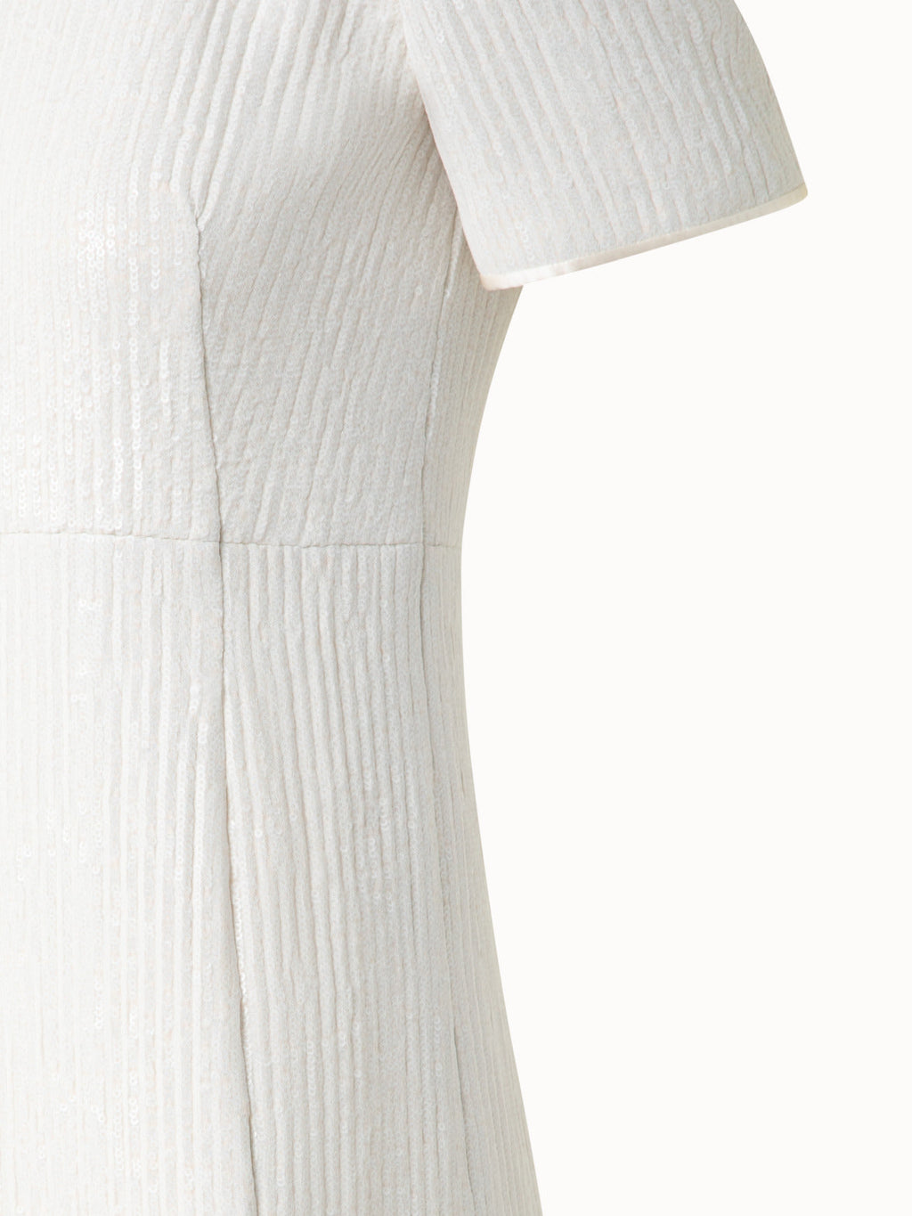 Long Silk Evening Dress with Sequin Embroidery
