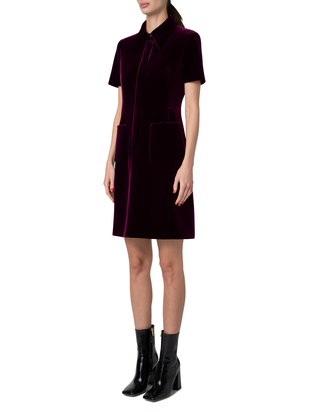 Velvet Neoprene Short Dress