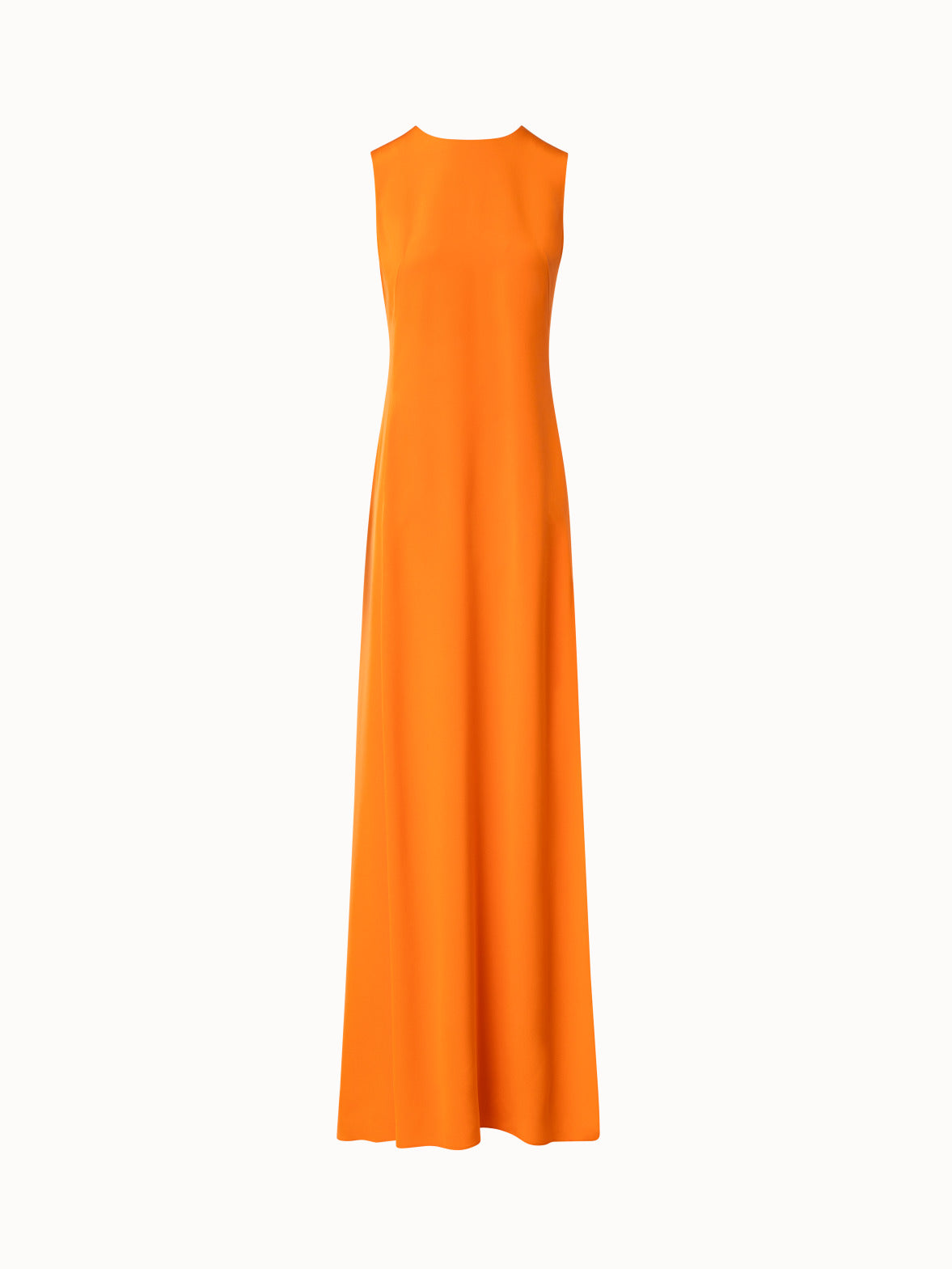 Long Sleeveless Silk Evening Dress with Slit