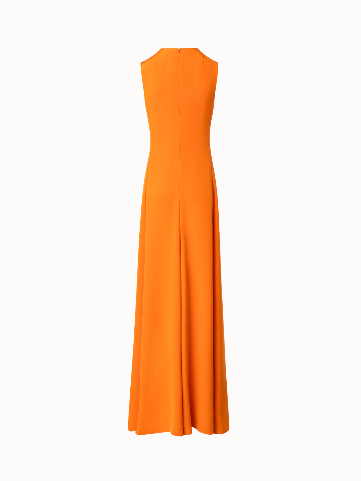Long Sleeveless Silk Evening Dress with Slit