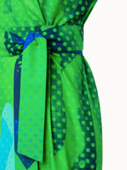 Cotton Shirt Dress with Superimposition Print