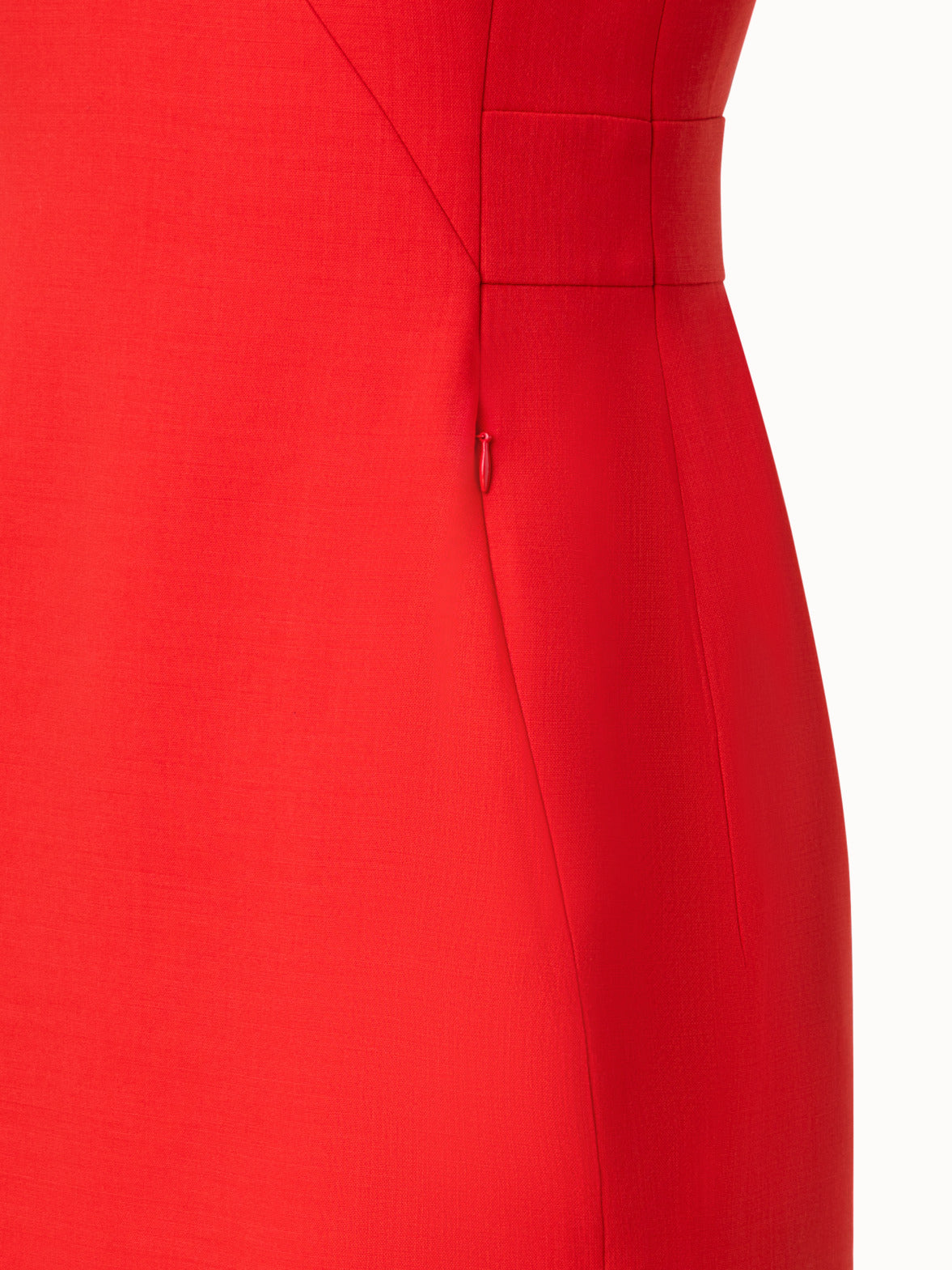 Sleeveless Wool Double-Face V-Neck Sheath Dress