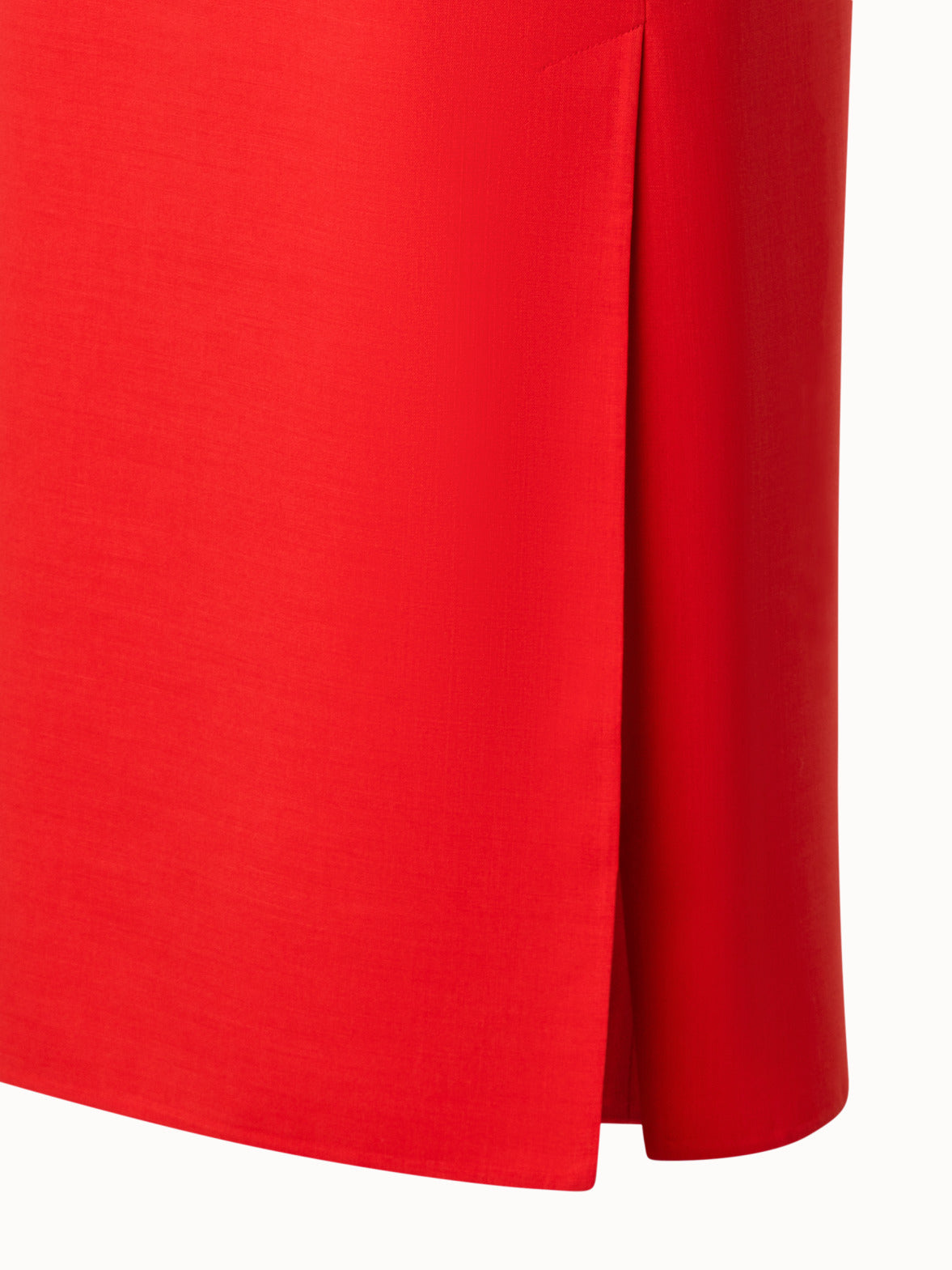 Sleeveless Wool Double-Face V-Neck Sheath Dress