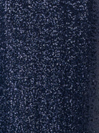 Jersey Sequins V-Neck Gown