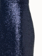 Jersey Sequins V-Neck Gown