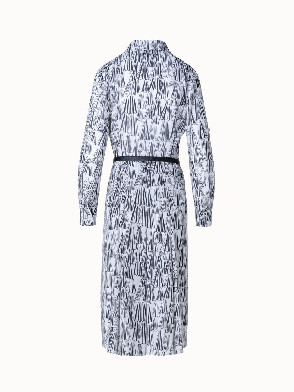 Cotton Shirt Dress with Asagao Print