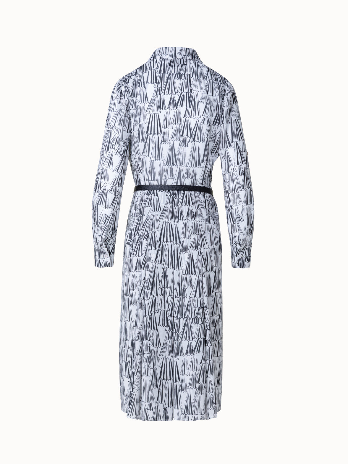 Cotton Shirt Dress with Asagao Print