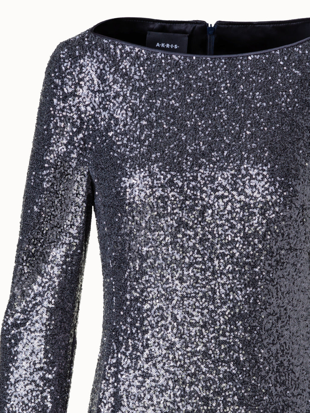 Sequins Jersey Evening Gown with Long Sleeves