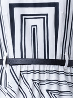 Cotton Midi Dress with Lizzi's Lines Print
