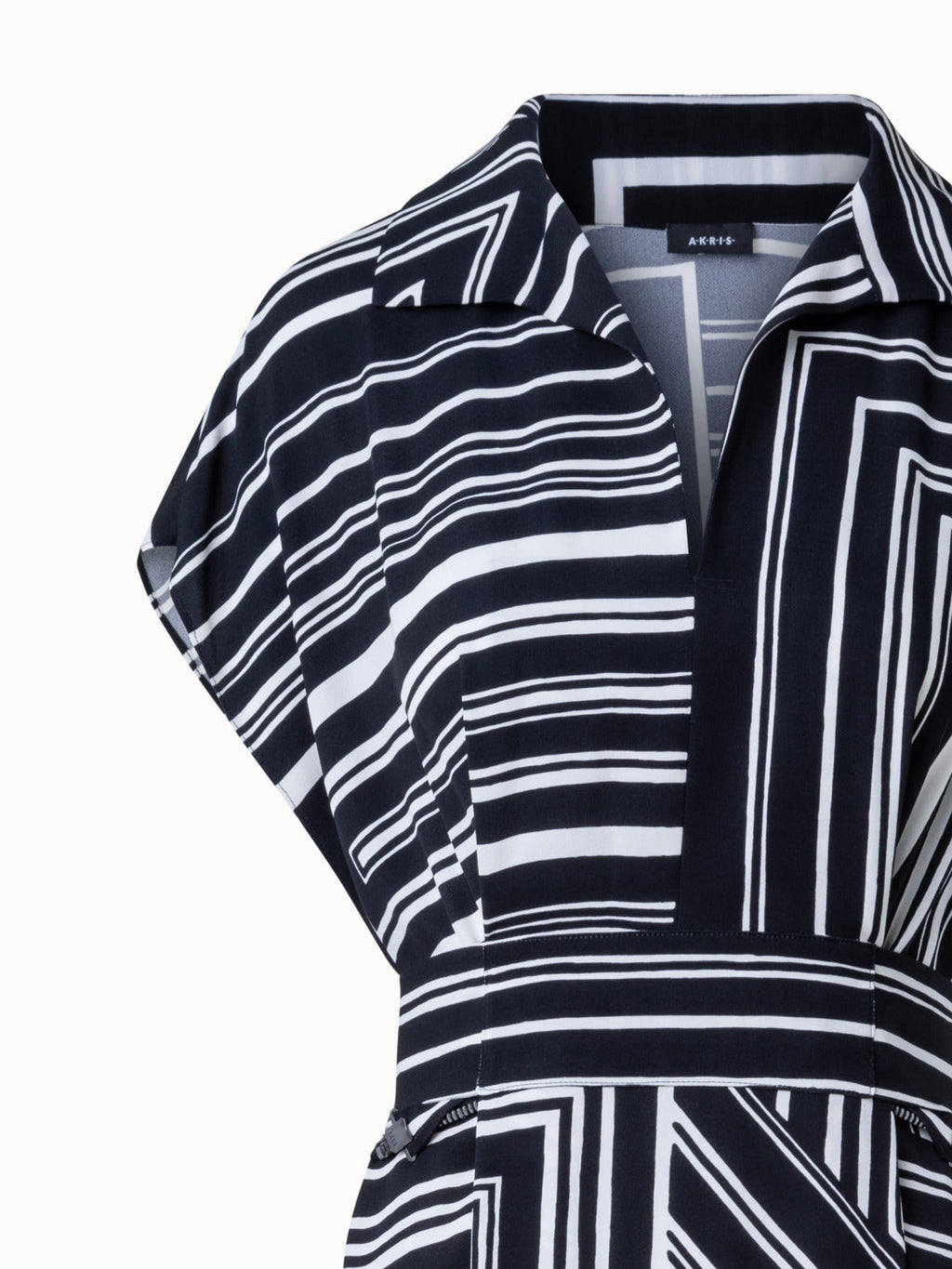 Silk Tunic Dress with Lizzi's Lines Print