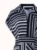 Silk Tunic Dress with Lizzi's Lines Print