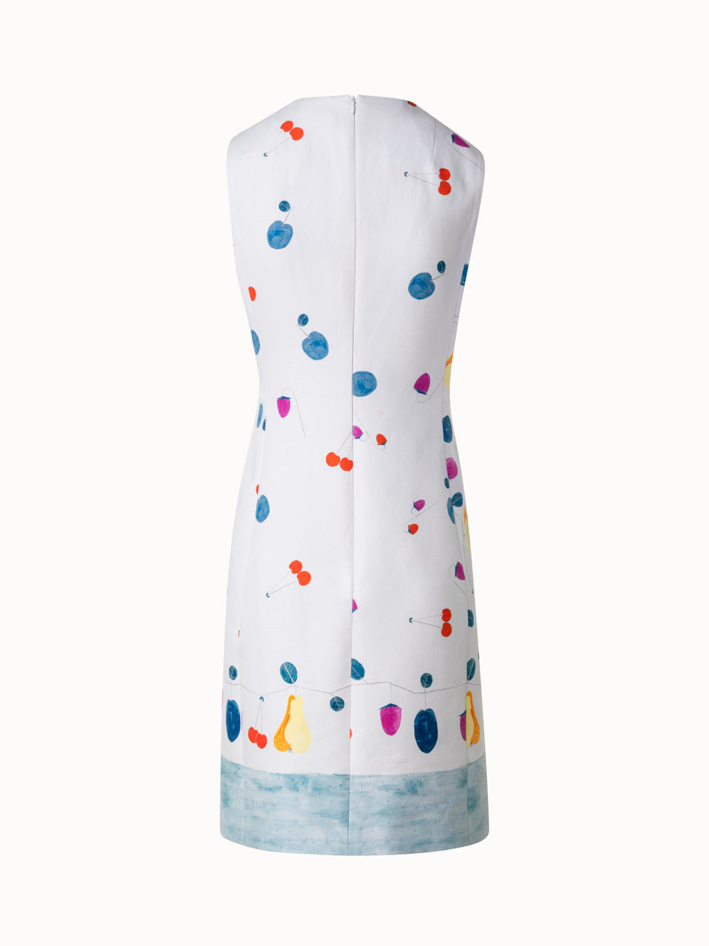 Double-Face Sheath Dress with Fruits Print