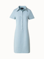Cotton Silk Double-Face Polo Shirt Dress