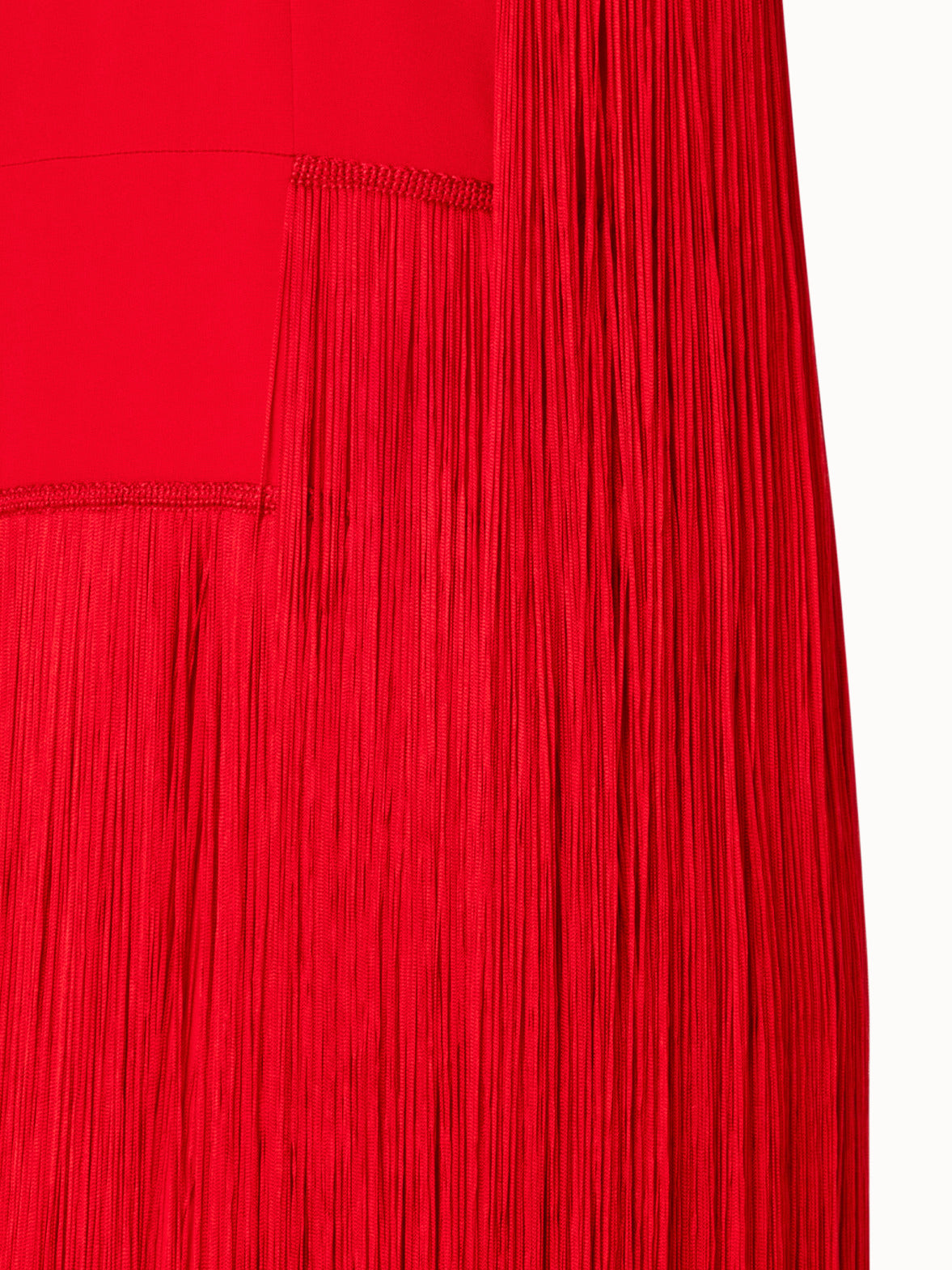 Sleeveless Silk Dress with Fringes