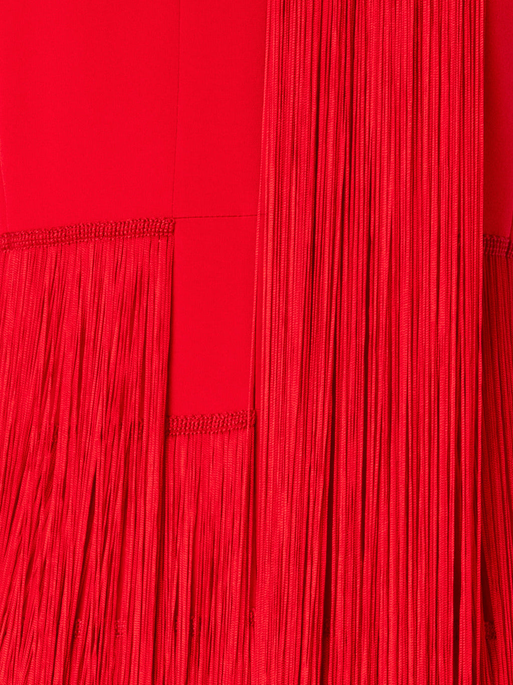 Sleeveless Silk Dress with Fringes