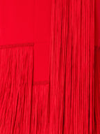 Sleeveless Silk Dress with Fringes