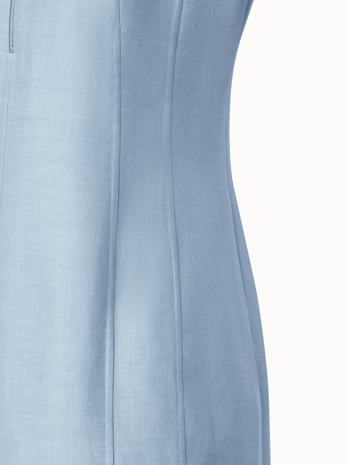 Fitted Cotton Silk Double-Face Sheath Dress