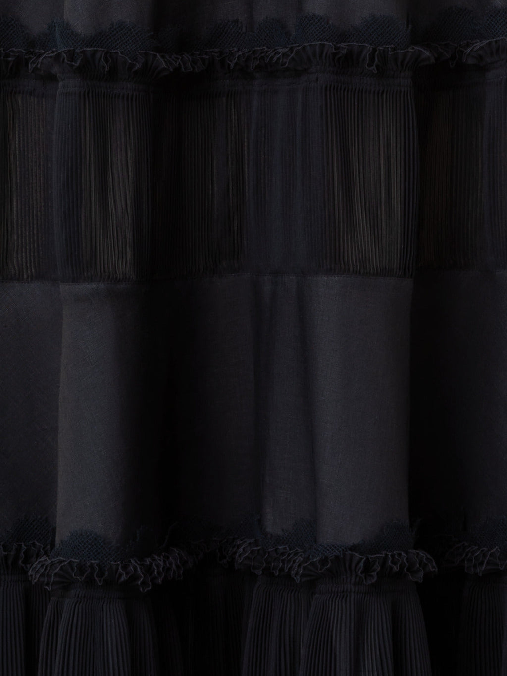 Long Silk Cr¨ºpe Dress with Lace Details