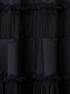 Long Silk Cr¨ºpe Dress with Lace Details