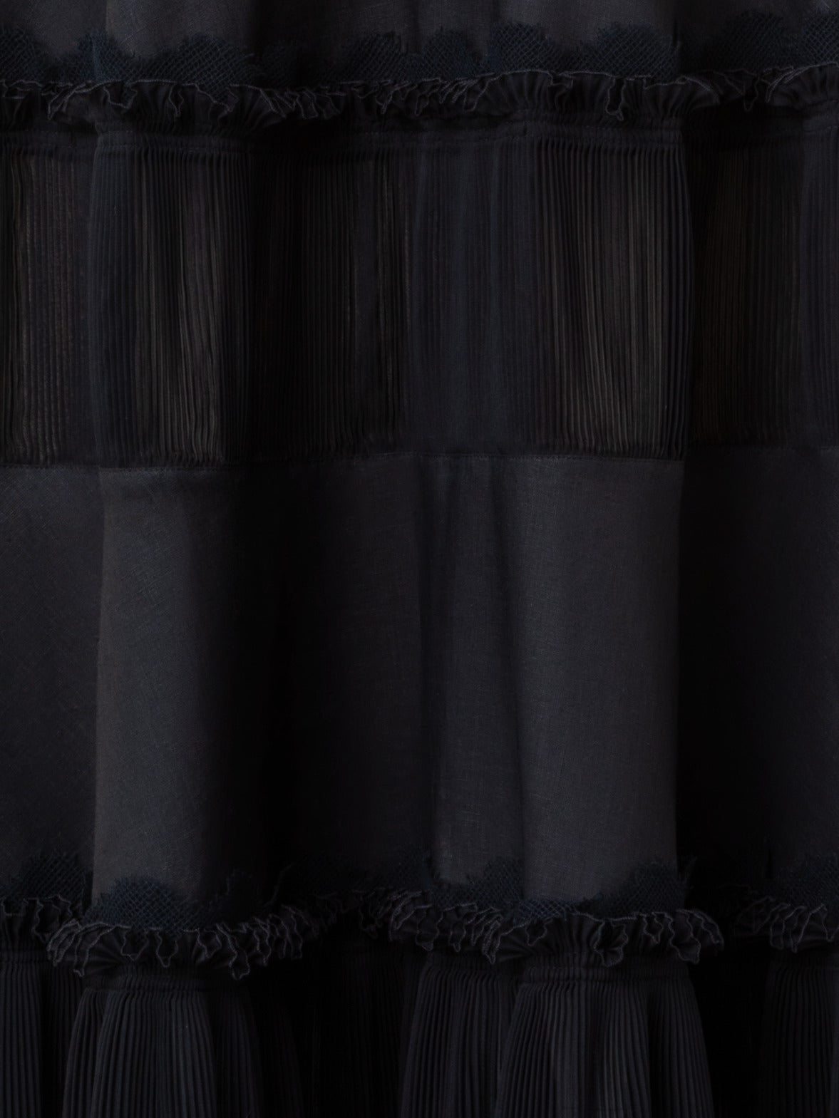 Long Silk Cr¨ºpe Dress with Lace Details
