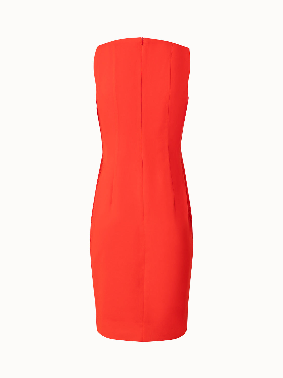 Cotton Sheath Dress with Stitched Pleats