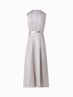 Wool Silk Lurex Midi Dress